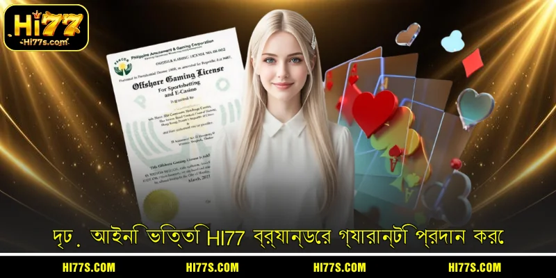 দৃঢ় আইনি ভিত্তি HI77 ব্র্যান্ডের গ্যারান্টি প্রদান করে